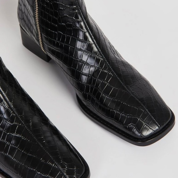 NWOT Intentionally Blank, Tour Boot: Black Croc - Picture 4 of 5